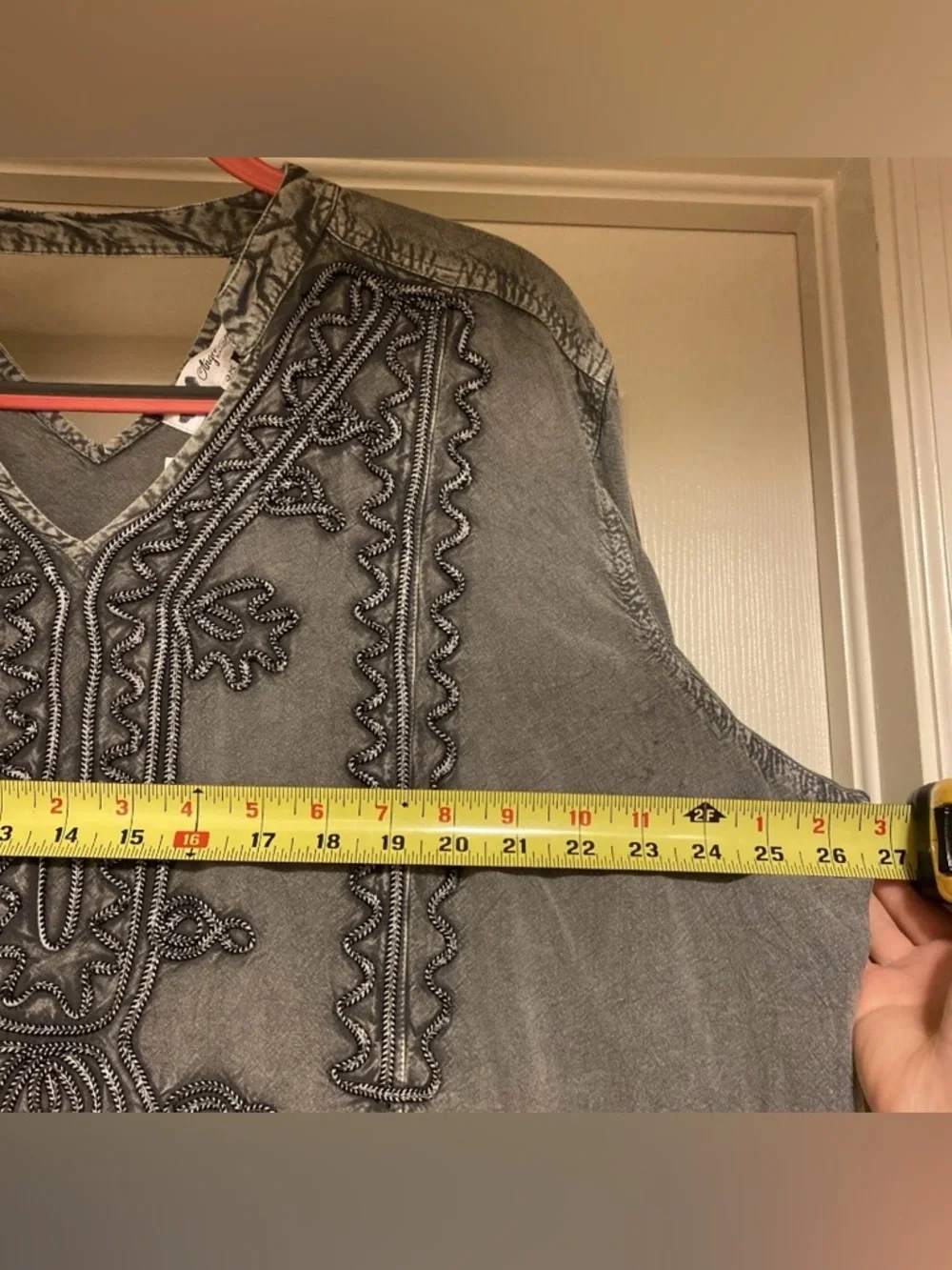 Angel Heart Boutique Free Spirit Top Grey Sz 3X - Picture 9 of 10